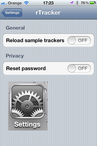 Clear the password using the iOS system Settings
