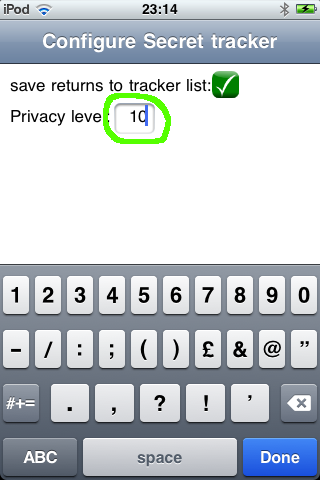 Set privacy level for tracker or item, limited to current privacy level